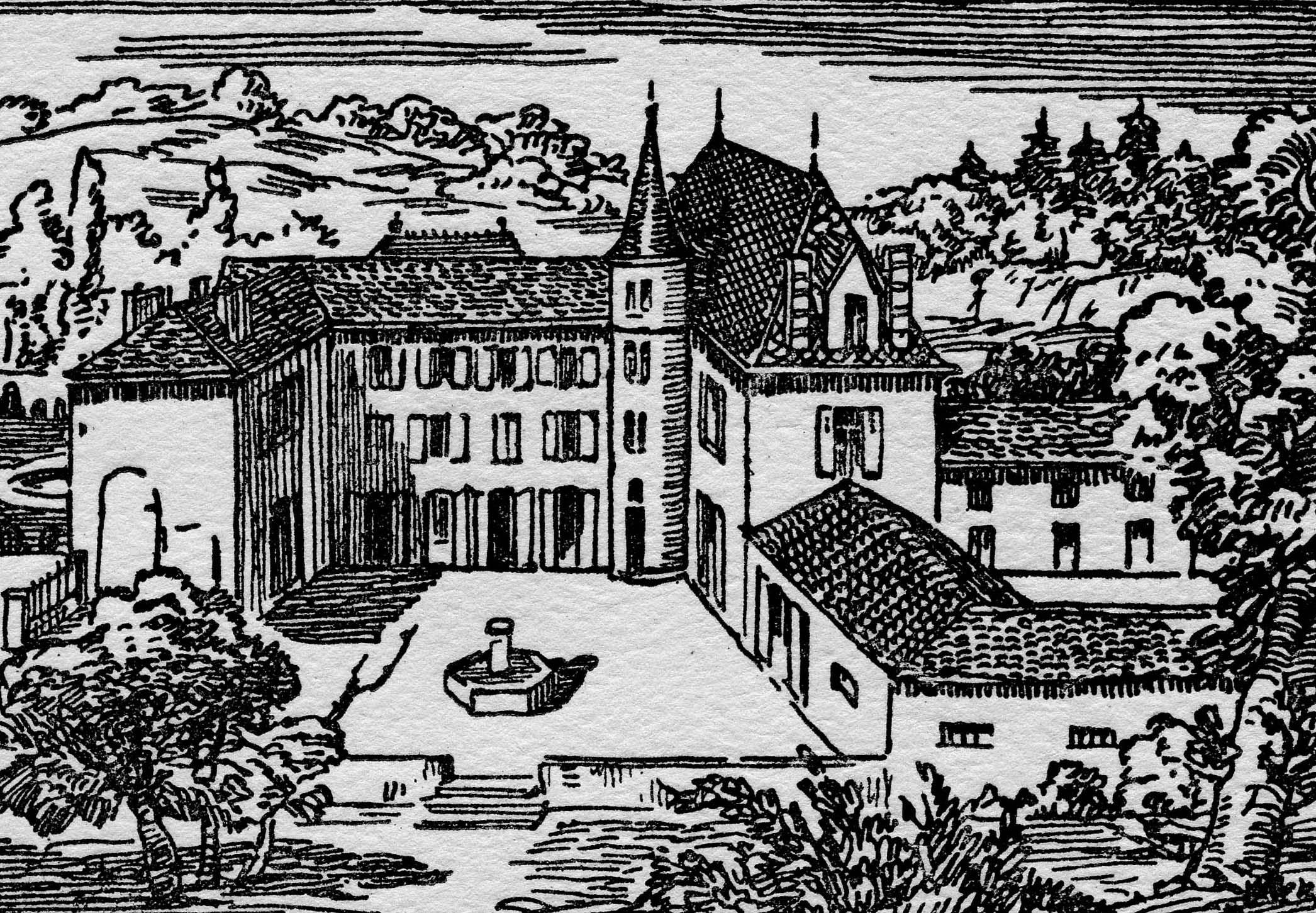 Chateau Combe gravure