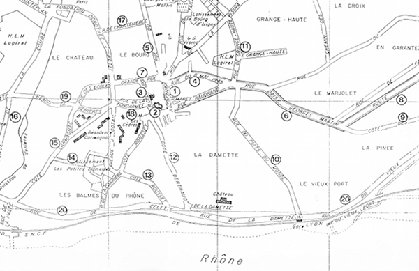 Plan rues Irigny