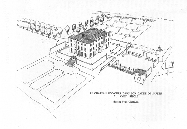 chateau Yvours gravure